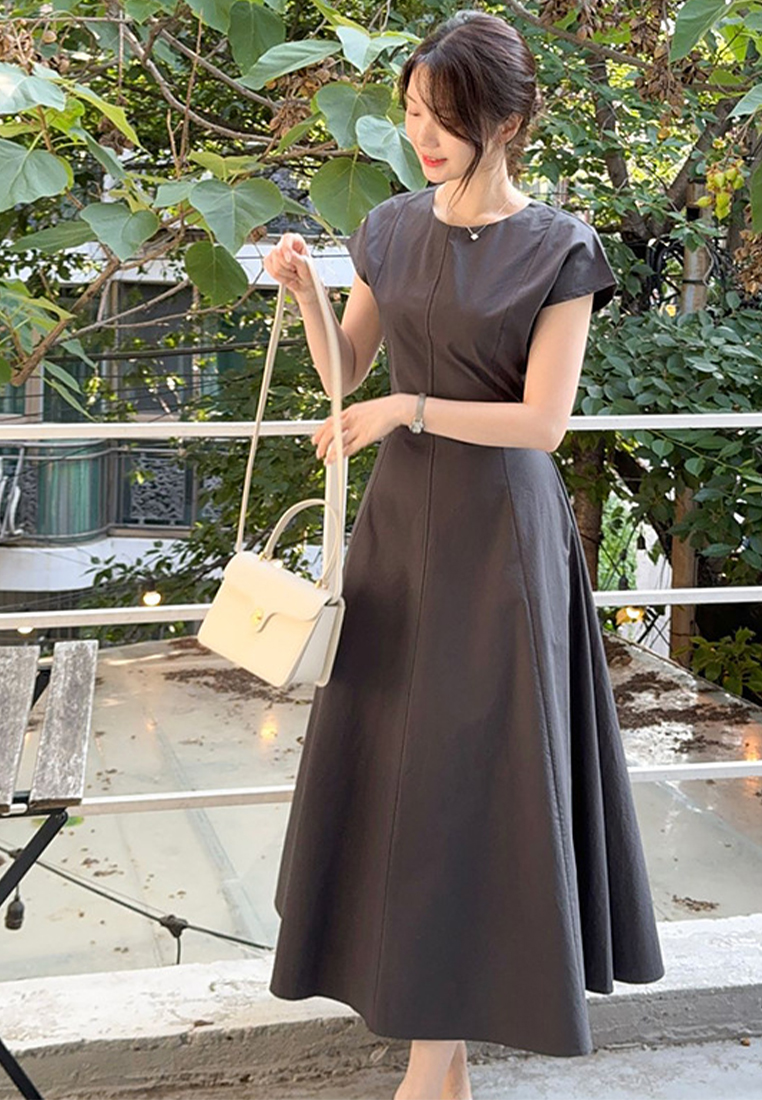 Korean Summer Style Round Neck Dress CA25032755W