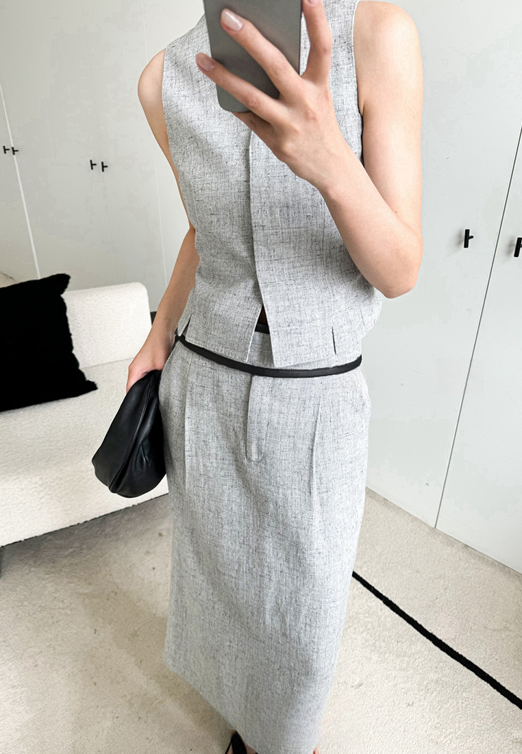 2025 spring and summer new vest trousers skirt three-piece set CA25032001