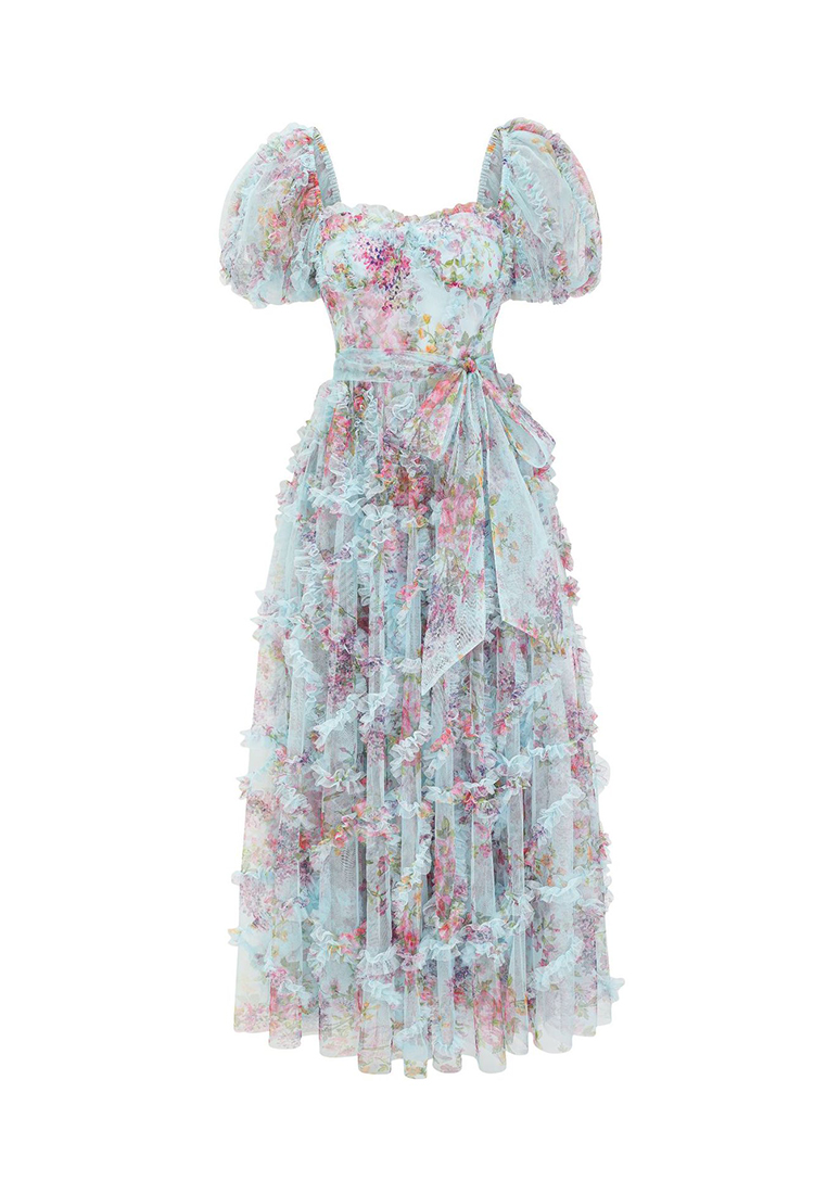 Puff sleeve A-line dress CA24031905PU