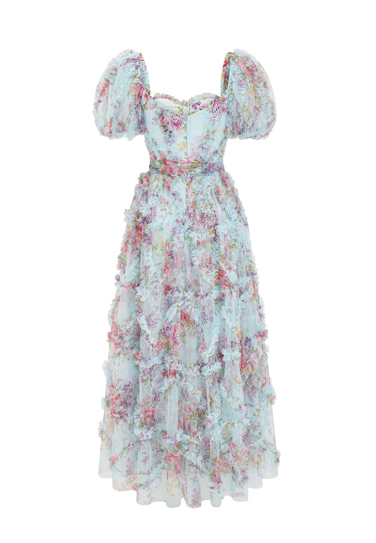 Puff sleeve A-line dress CA24031905PU