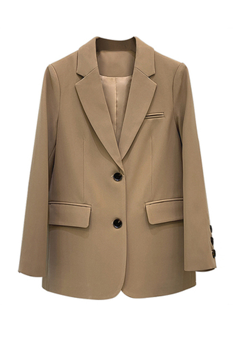 Fashionable British style casual brown suit jacket CA111605