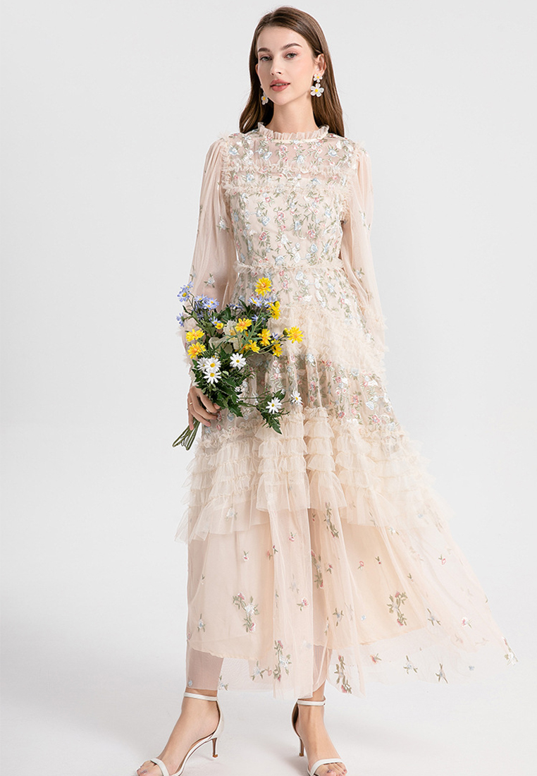 Exquisite temperament embroidered dress CA241128105BE
