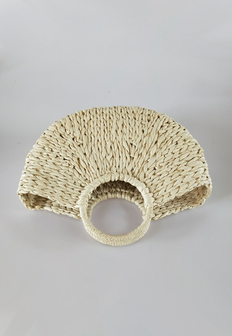 New Half Circle Handmade Solid Color Woven Tote Bag CA24061705MT-sunnydaysweety