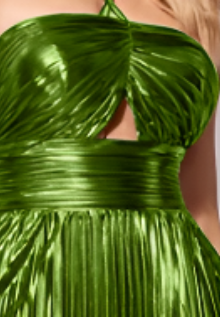 White long-sleeved pleated dress CA251103D05GD