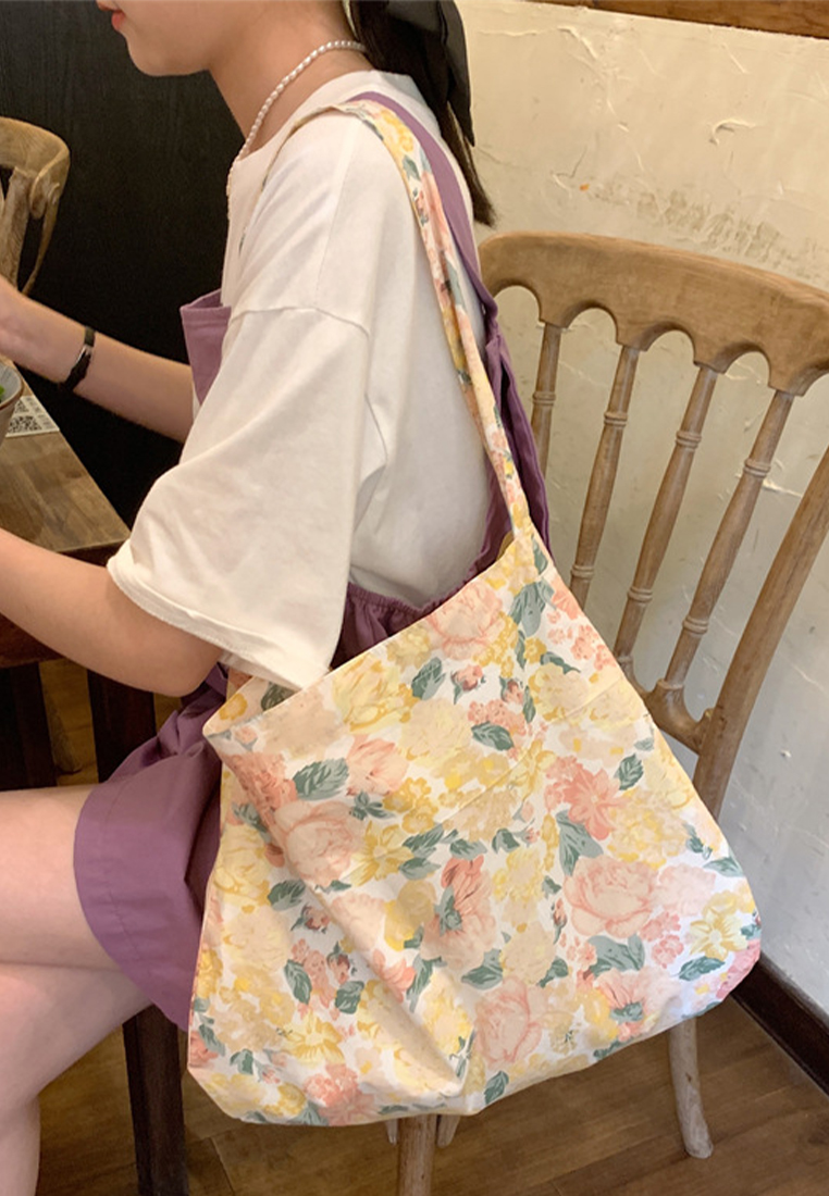 2024 New Floral Retro Women Cotton Crossbody Bag CA24042605YE