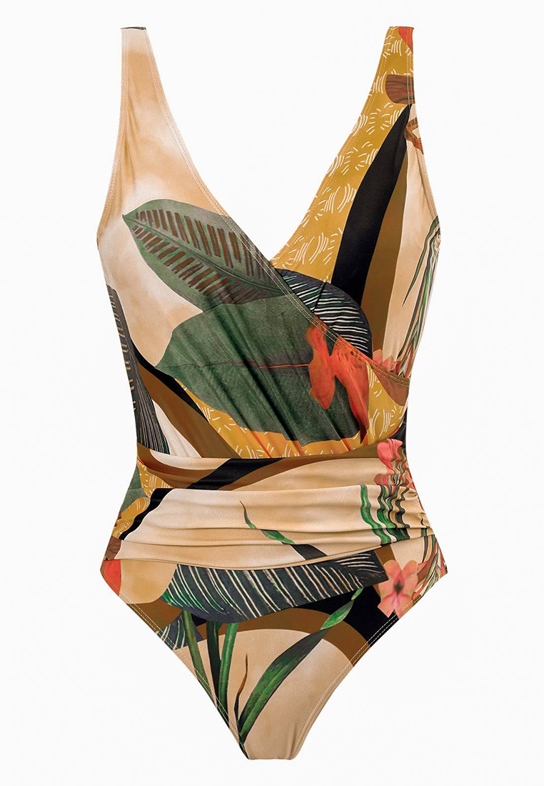 New one-piece swimsuit + chiffon skirt two-piece set CA25030505MT