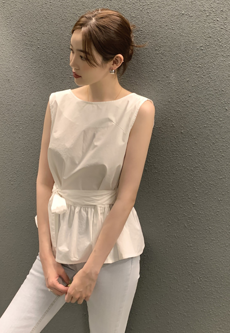 New spring and summer French lace ruffle patchwork vest shirt CA25042905W