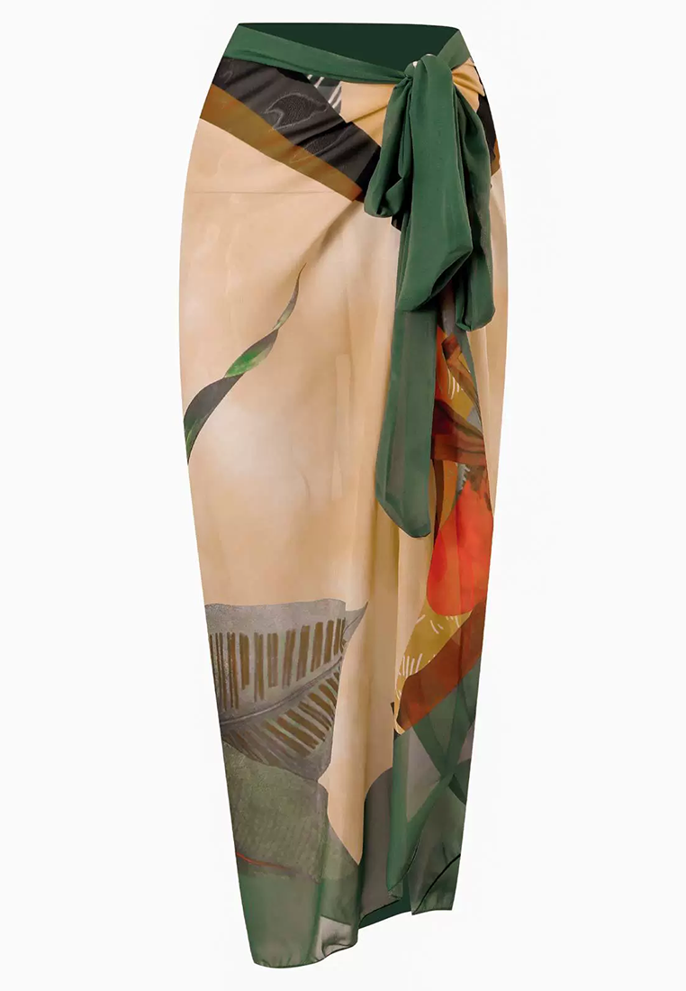 New one-piece swimsuit + chiffon skirt two-piece set CA25030505MT