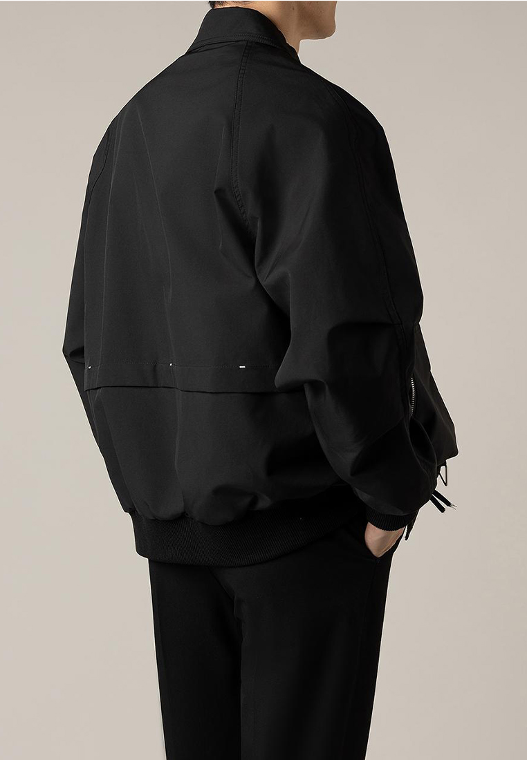 Winter Korean loose collar jacket CA24101405BK