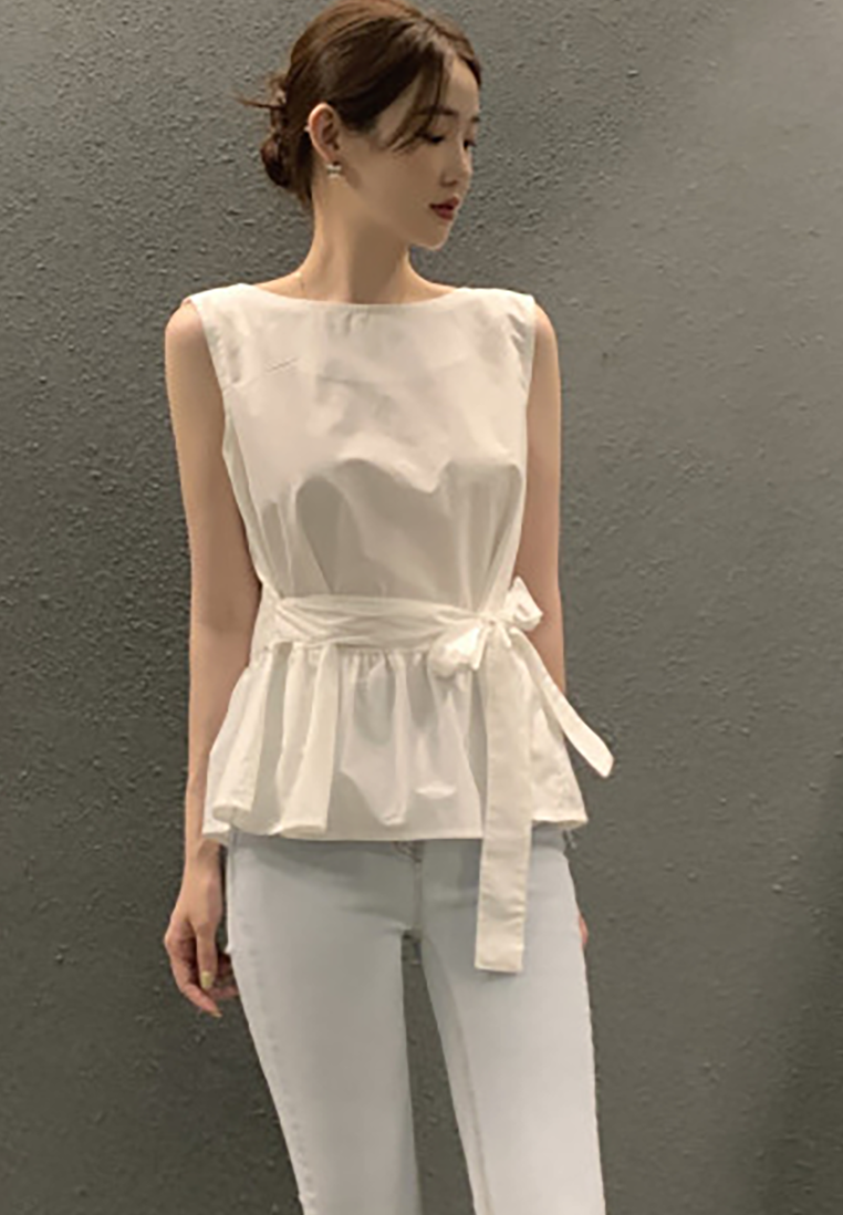 New spring and summer French lace ruffle patchwork vest shirt CA25042905W