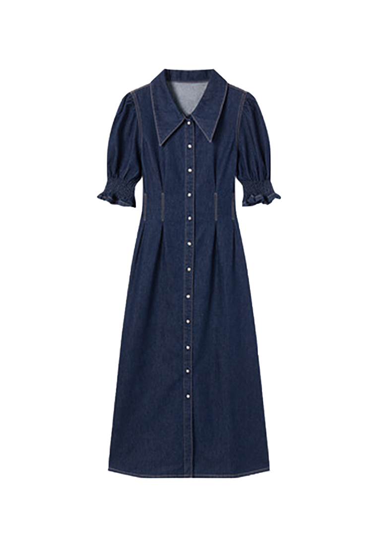 French denim-inspired commuter dress CA24030705