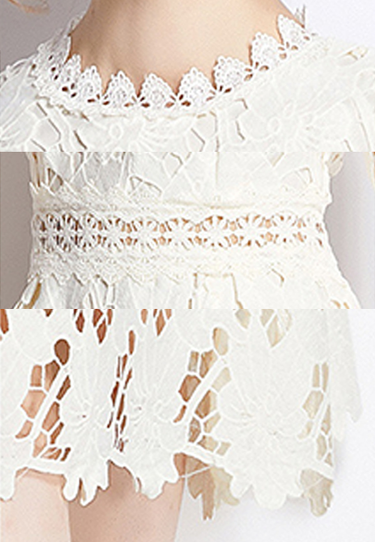 2024 Fashionable temperament mid length lace dress CA24032605BE