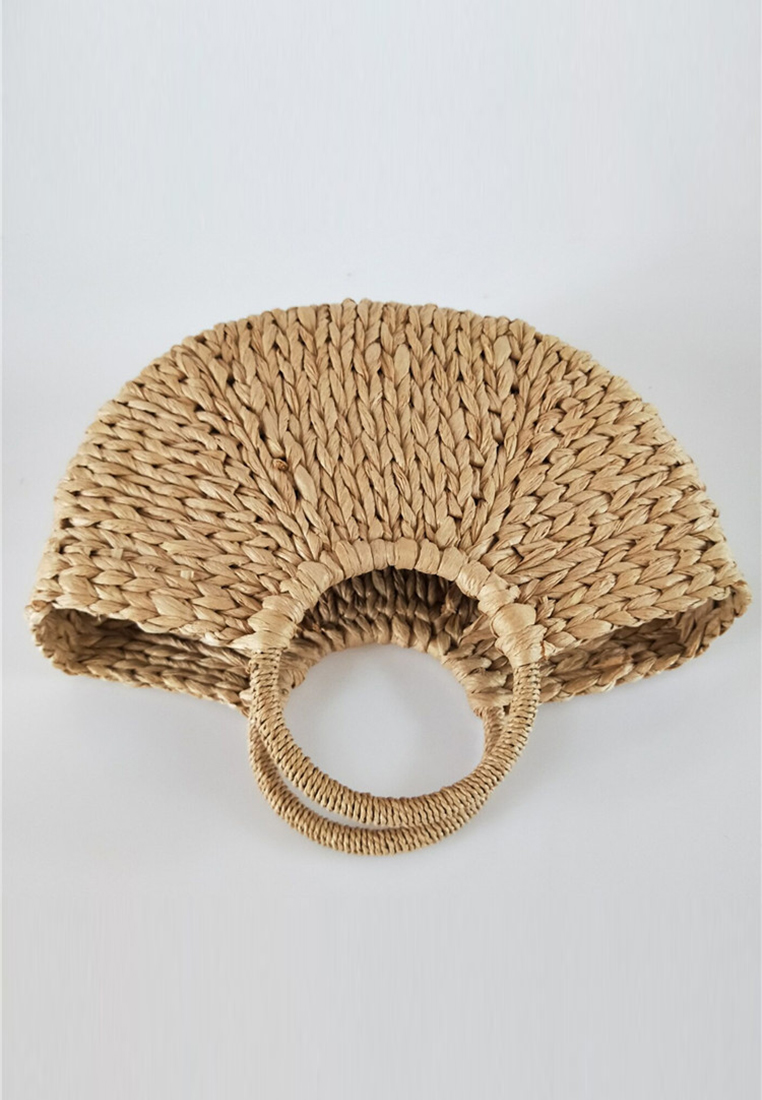 New Half Circle Handmade Solid Color Woven Tote Bag CA24061705MT-sunnydaysweety