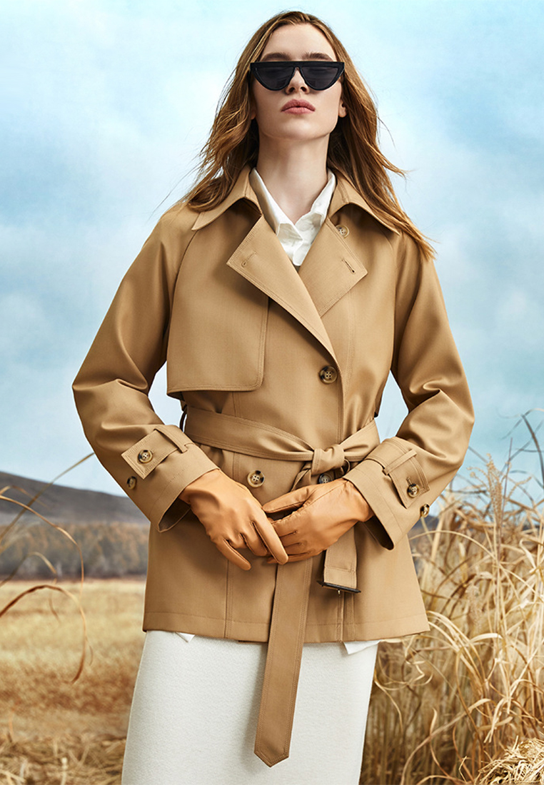 English style luxury quality short trench coat CA101705BE