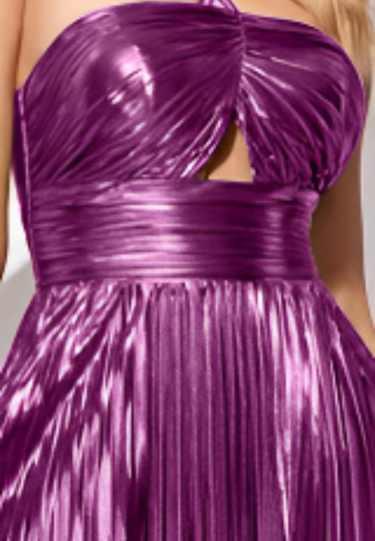 White long-sleeved pleated dress CA251103D05GD