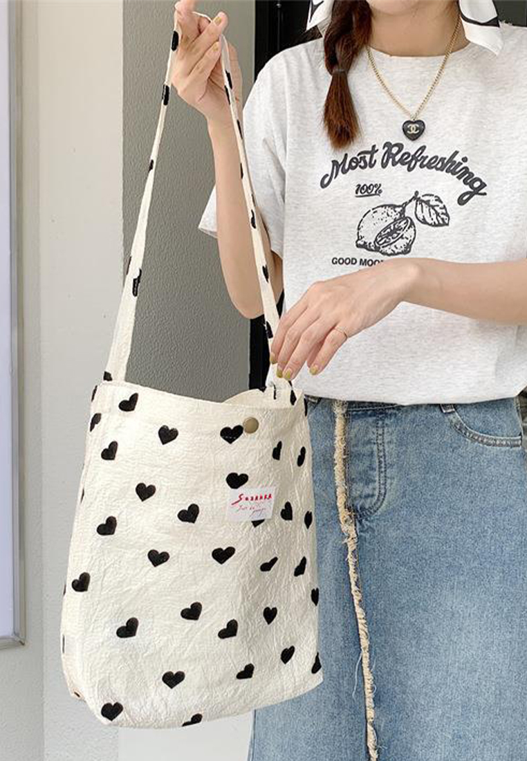 New Textured Canvas Large Capacity Shoulder Tote CA25061750MT-1