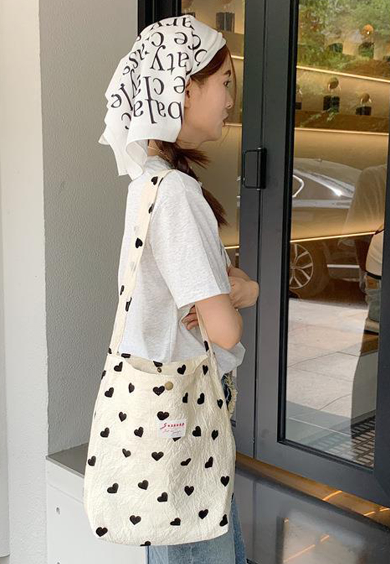 New Textured Canvas Large Capacity Shoulder Tote CA25061750MT-1