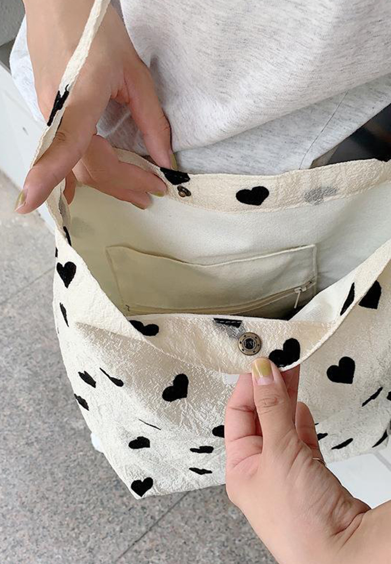 New Textured Canvas Large Capacity Shoulder Tote CA25061750MT-1