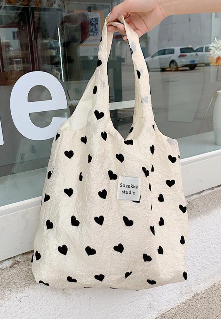 New Textured Canvas Large Capacity Shoulder Tote CA25061750MT-1