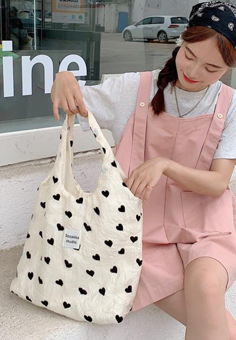 New Textured Canvas Large Capacity Shoulder Tote CA25061750MT-1