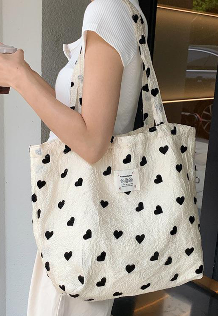 New Textured Canvas Large Capacity Shoulder Tote CA25061750MT-1