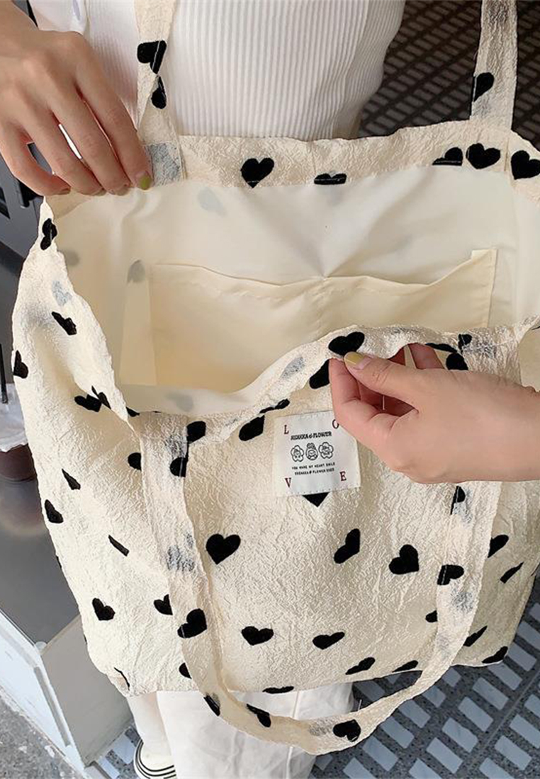 New Textured Canvas Large Capacity Shoulder Tote CA25061750MT-1