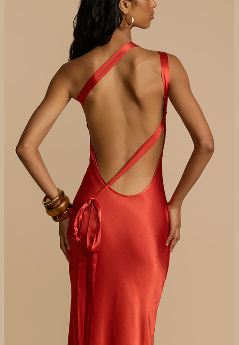 New slanted shoulder slim fit fashionable dress CA25042250YE