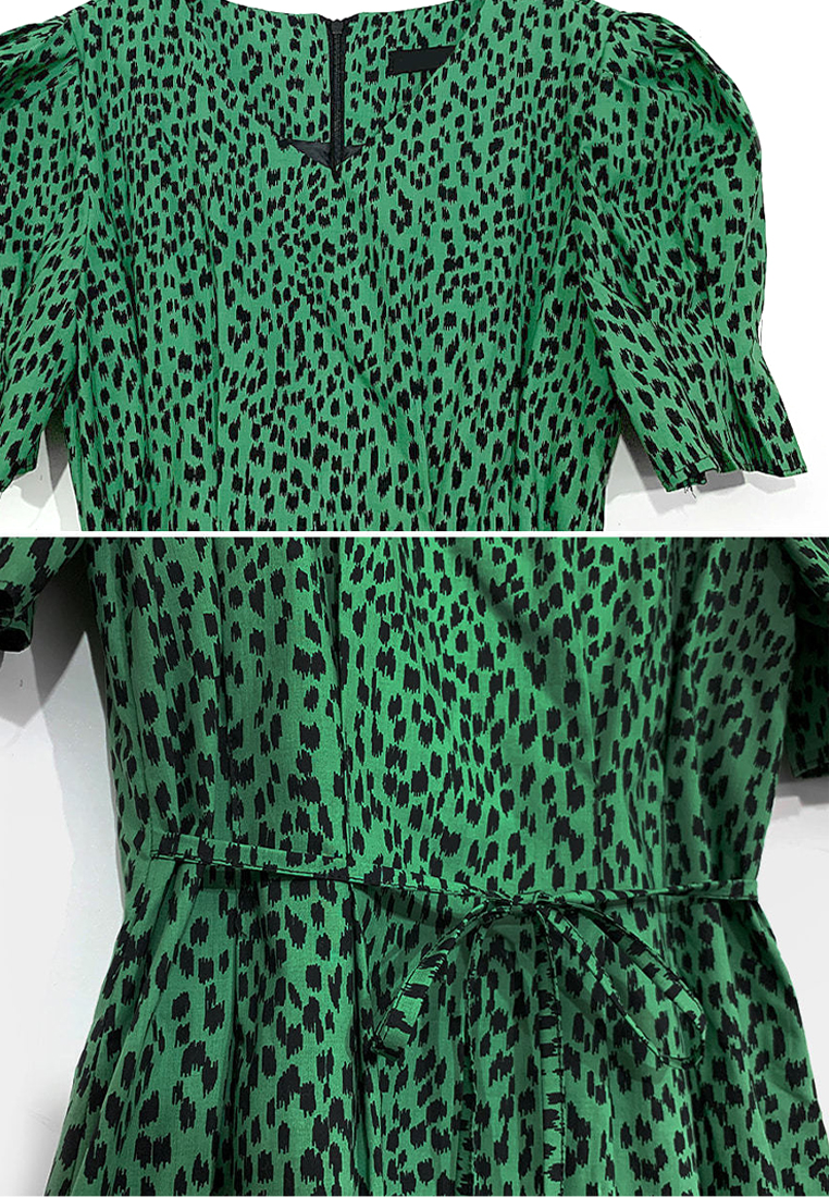 Slim fit leopard print dress CA25032761GR