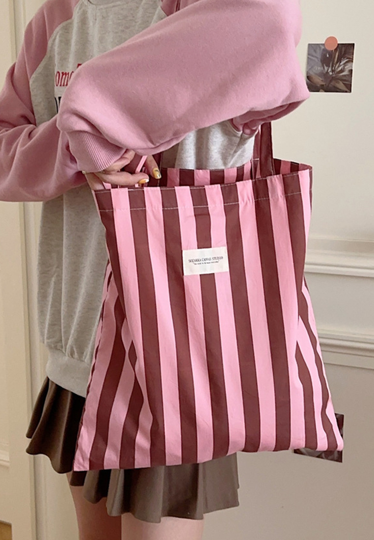 Simple striped fashion casual handbag CA25061751GR