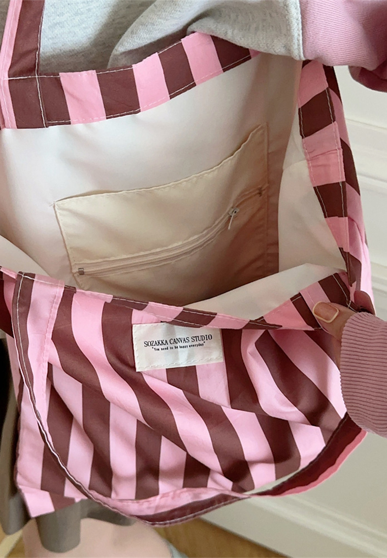 Simple striped fashion casual handbag CA25061751GR