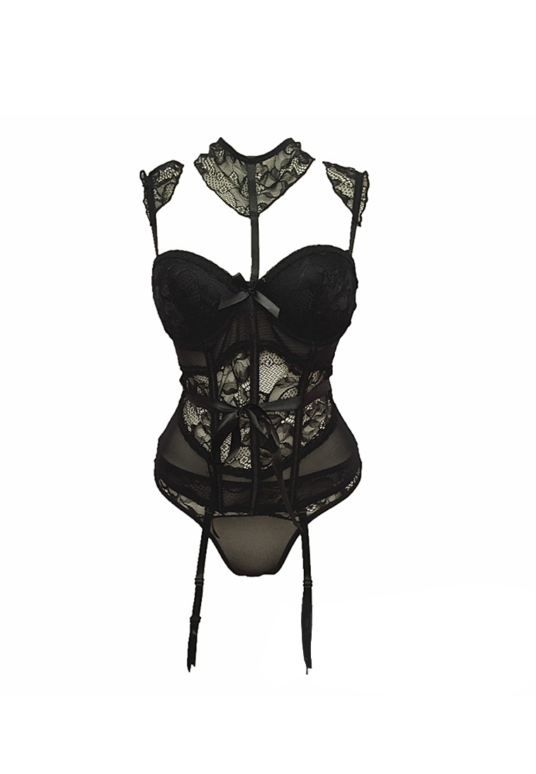 Lace corset vest sexy lingerie A010451BK