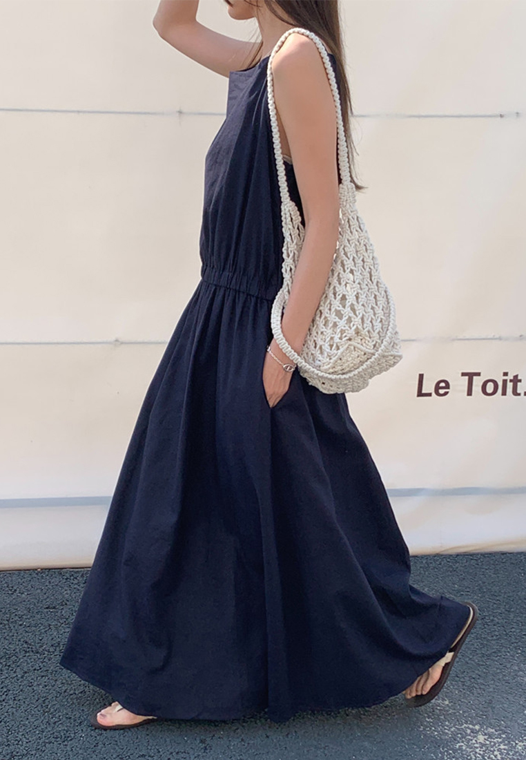 French retro loose sleeveless camisole dress CA225042252W