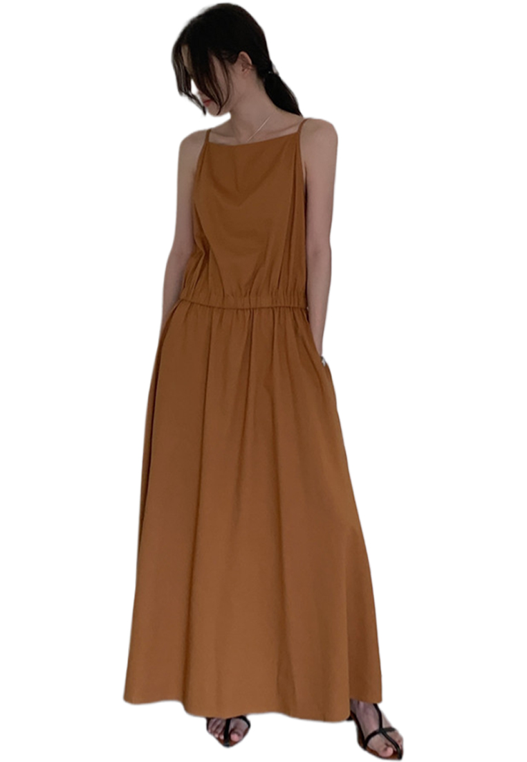 French retro loose sleeveless camisole dress CA225042252W