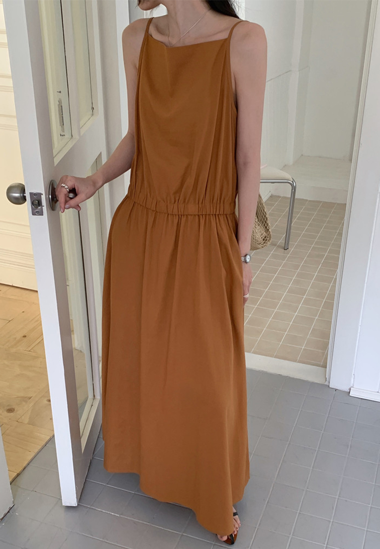 French retro loose sleeveless camisole dress CA225042252W