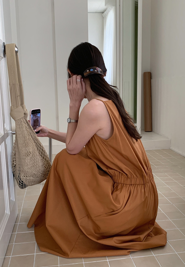 French retro loose sleeveless camisole dress CA225042252W