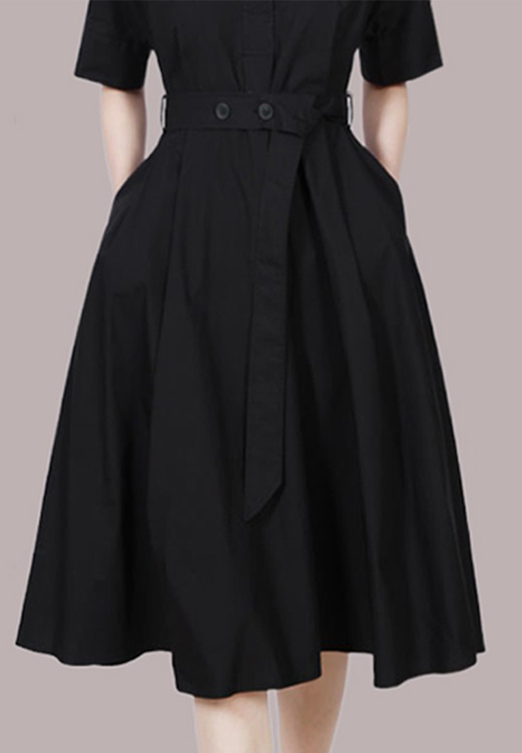 Audrey Hepburn Style French Chic Elegant Lady's Midi Dress CA061354