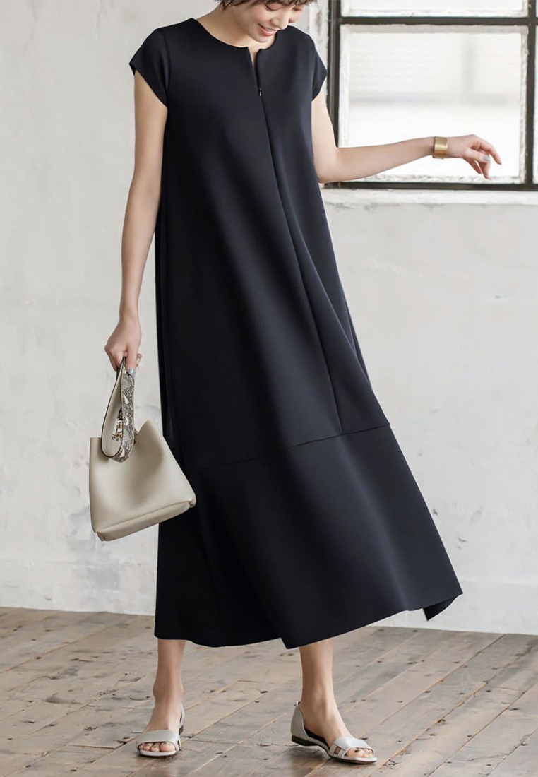 2025 solid color loose casual versatile dress CA25060354GY