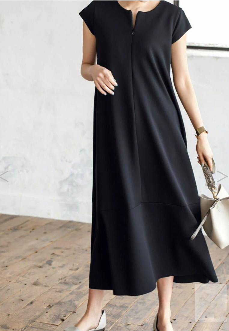 2025 solid color loose casual versatile dress CA25060354GY