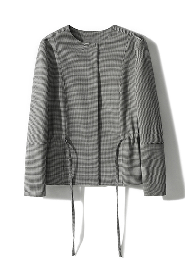 Elegant houndstooth commuter suit jacket CA101954