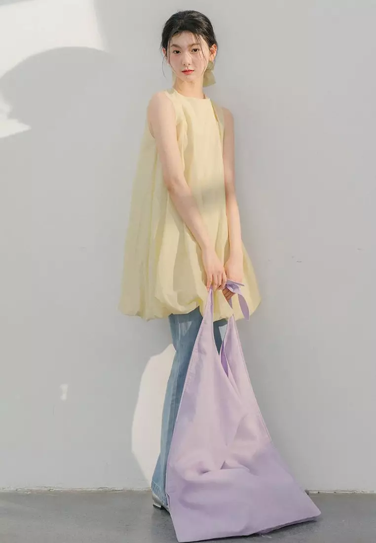 New round neck A-line skirt sleeveless vest short skirt CA24032554