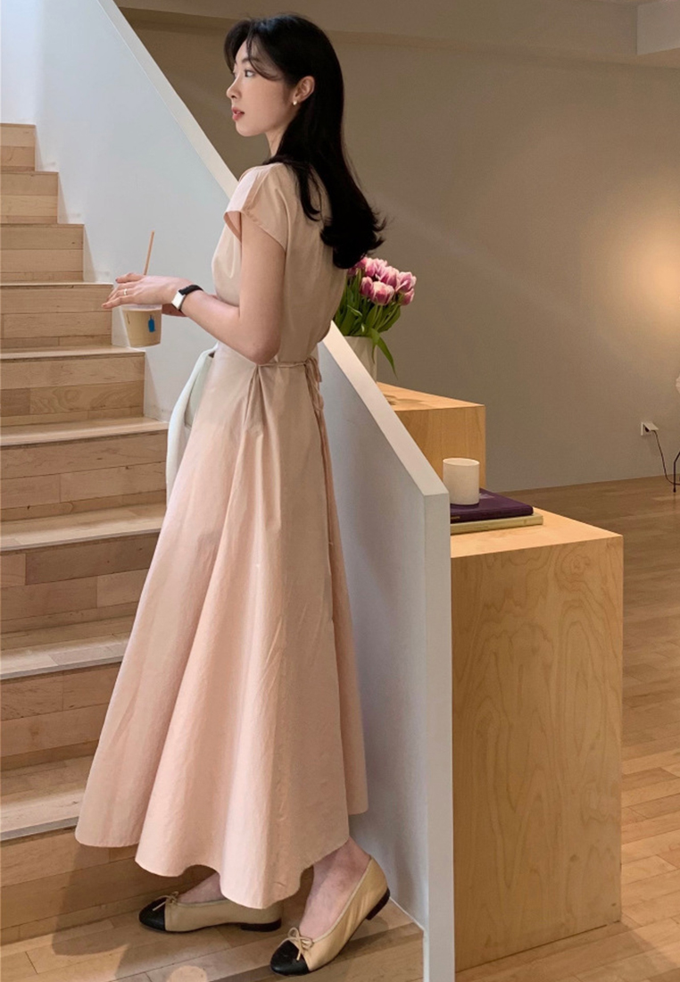 Korean Summer Style Round Neck Dress CA25032755W