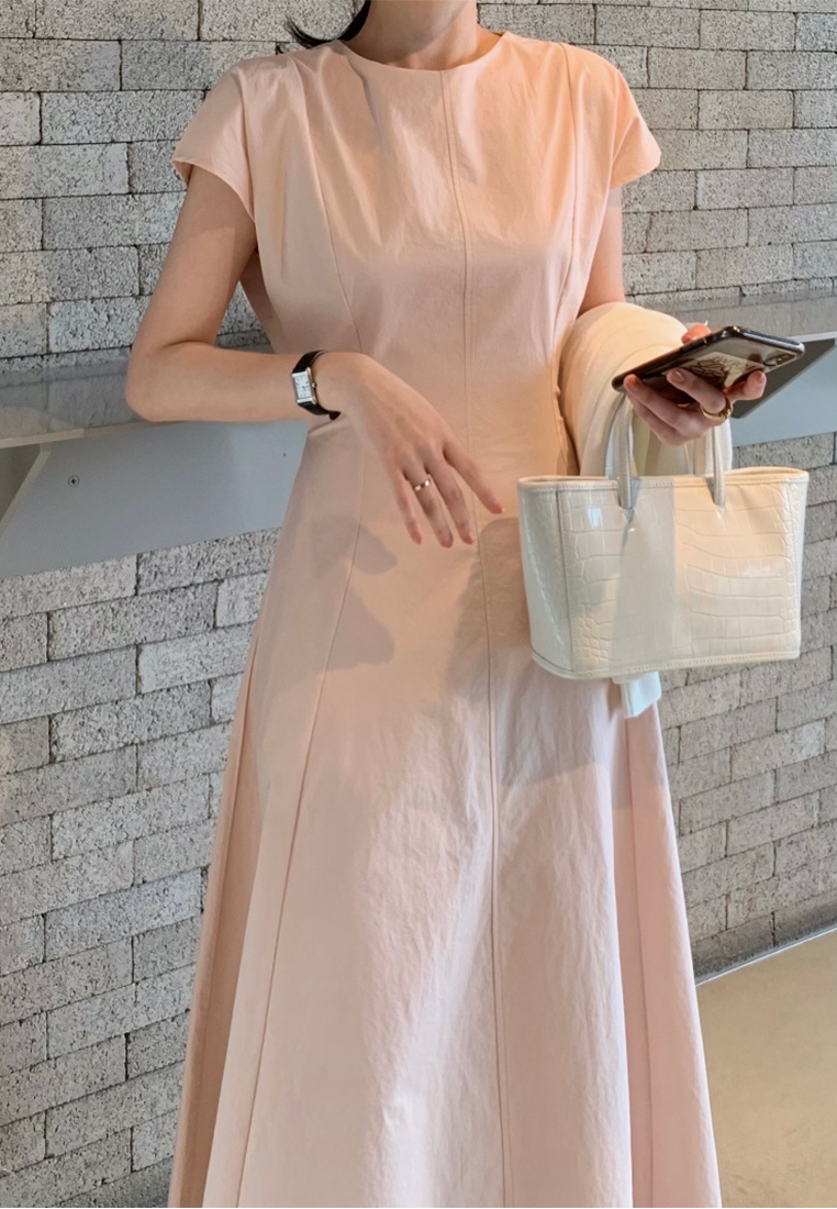 Korean Summer Style Round Neck Dress CA25032755W