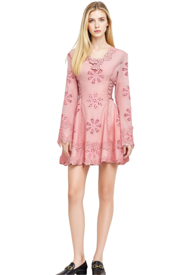 New French light luxury elegant embroidered dress CA25091455W