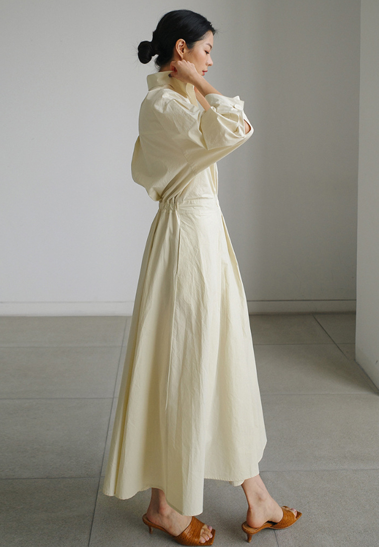 Simple and elegant solid color shirt dress CA101955BE