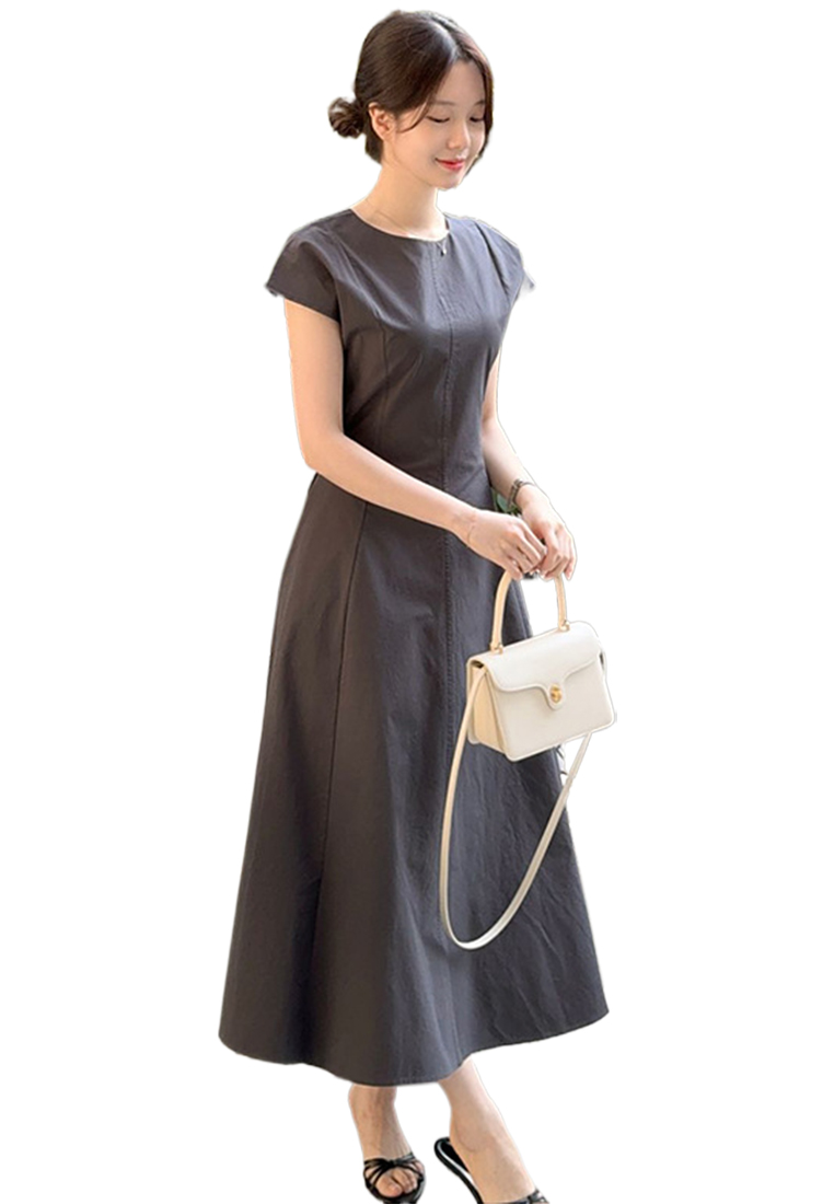 Korean Summer Style Round Neck Dress CA25032755W
