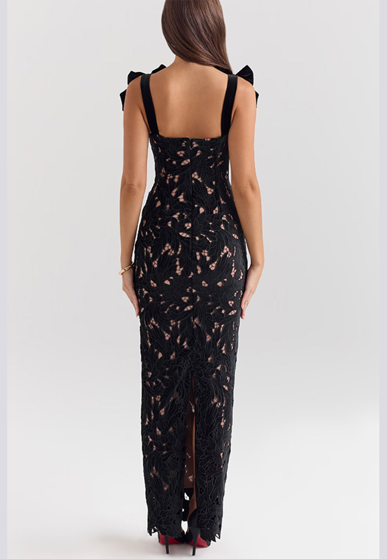 New lace bow casual dress CA25042255RD