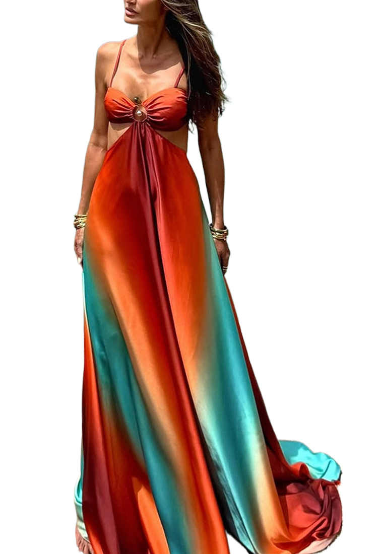 New sexy camisole gradient dress CA25042283MT