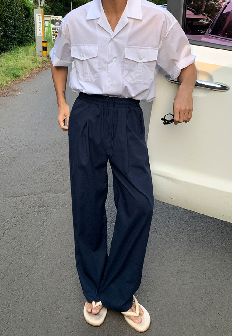 Men's summer loose straight casual pants CA24051456