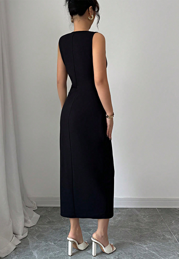 Summer European and American style bow vest dress CA225042256BK