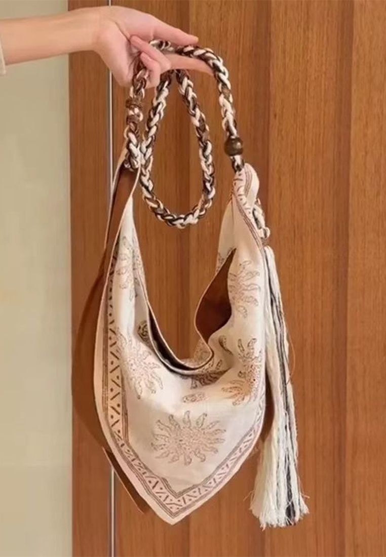 New Linen Ethnic Style Crossbody Tote Bag CA25061756BE
